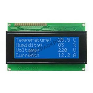 20x4 Line Blue Character LCD