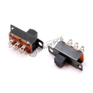 6 Pin 15mm DPDT Black Slide Switch