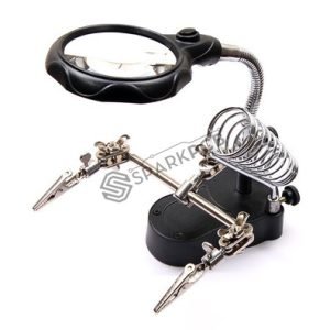 Helping Hand With Magnifier, LED Light, Soldering Iron Stand